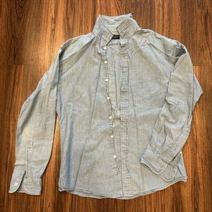 Proper Cloth Men’s long sleeve button down washed jean color for 5’10” 170lb man